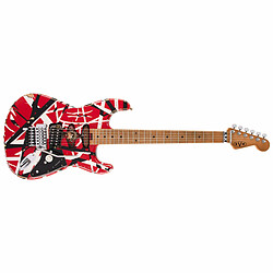 Striped Series Frankenstein Frankie Red with Black Stripes Relic EVH