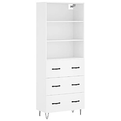 Maison Chic Buffet,Meuble de Rangement,commode pour salon,Cuisine Blanc 69,5x34x180 cm Bois d'ingénierie -MN13250