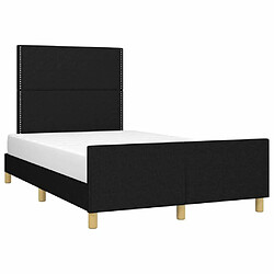 Avis Maison Chic Cadre/structure de lit avec tête de lit pour adulte - Lit Moderne Chambre Noir 120x200 cm Tissu -MN43427