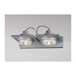 Luminaire Center Applique murale Ull 2 Ampoules G9 gris argenté Coloris : gris argenté Coloris de l'abat jour : givré Largeur en Cm : 26.6 Hauteur en Cm : 15.5 Profondeur en Cm : 8.5 Poids en Kilos : 1,4 Type d'ampoule :