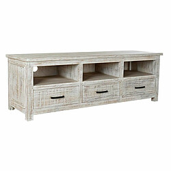 Meubles de télévision DKD Home Decor 158 x 50 x 54 cm Blanc Bois de manguier pas cher