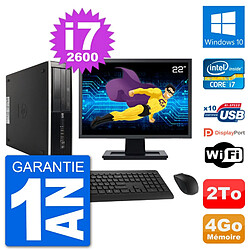 PC HP Compaq 6200 Pro SFF Ecran 22" i7-2600 RAM 4Go Disque 2To Windows 10 Wifi · Occasion 