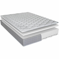 Ebac Matelas mousse 140x190 Madere - Mousse - Hauteur 24 cm - 3 zones - Soutien ferme pas cher