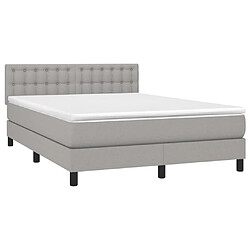 Avis Sommier à lattes,Cadre à lattes de lit et matelas et LED pour Adulte Gris clair 140x190 cm -MN42793