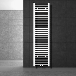 LuxeBath Radiateur sèche-serviette salle de bain acier blanc connexion central 40x180 cm