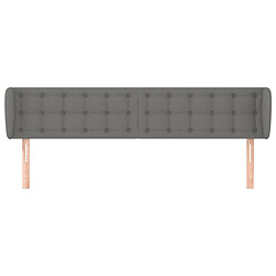 Avis Maison Chic Tête de lit scandinave avec oreilles,meuble de chambre Gris foncé 163x23x78/88 cm Tissu -MN14609