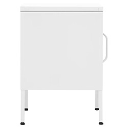 Avis vidaXL Tables de chevet 2 pcs Blanc 35x35x51 cm Acier