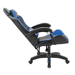 Concept Usine Chaise de gaming massante noire et bleue EZIO