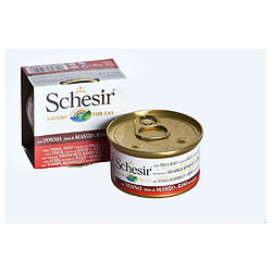 NC Boîte Pâtée au Thon et Boeuf avec Riz au Naturel pour Chat - Schesir - 85g