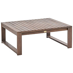 Beliani Table de jardin 90 x 75 cm Bois foncé TIMOR