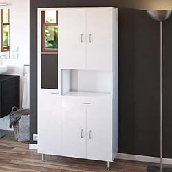 Cstore ARMANDO Armoire de salle de bain 5 portes L 88 cm - Blanc Mat