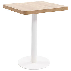 vidaXL Table de bistro Marron clair 60x60 cm MDF