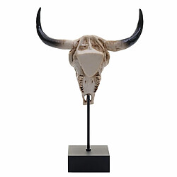 Avis Mendler Crâne de décoration vache HWC-D31, polyresin, trophée avec ornements, taureau avec cornes, 47x30x12cm