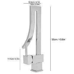 ComfortXL Robinet de lavabo g1/2 avec bec en cascade, robinet mélangeur d'eau chaude et froide