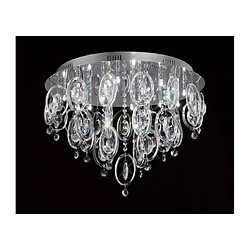 Luminaire Center Plafonnier Solana 18 Ampoules chrome poli/cristal