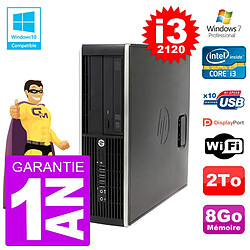 PC HP 6200 SFF Intel i3-2120 RAM 8Go Disque 2To Graveur DVD Wifi W7 · Occasion 