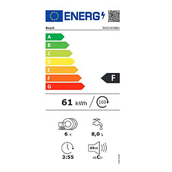 Lave-vaisselle compact 6 couverts noir - sks51e36eu - BOSCH