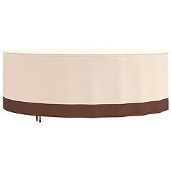 vidaXL Housse de salon de jardin rond beige Ø 244x71 cm oxford 600D