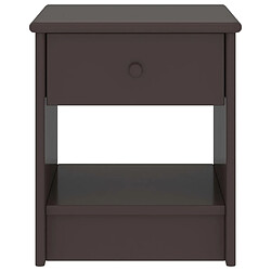 Maison Chic Table de chevet, Table de Nuit, Meuble de rangement Marron foncé 35x30x40 cm Bois de pin massif