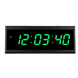 Horloge murale numérique LED Heure montre mode veille 24H Affichage EU Vert Horloge pour apprendre à l'école