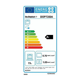 Four intégrable 73l 60cm a+ pyrolyse noir - dop7350a - DE DIETRICH