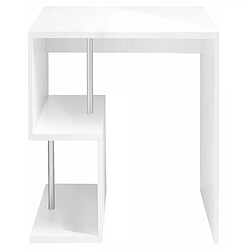 Alter Esse bureau moderne pour bureau et étude avec étagère, Made in Italy, Table d'ordinateur, bureau PC, cm 100x50h78, couleur blanc brillant