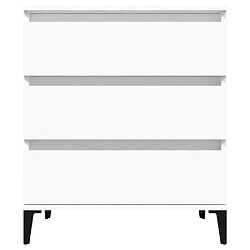 Maison Chic Buffet,Meuble de Rangement,commode pour salon,Cuisine Blanc 60x35x70 cm Bois d'ingénierie -MN71306 pas cher