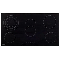 vidaXL Plaque de cuisson Céramique 5 brûleurs Contrôle tactile 8500 W