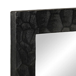 Acheter vidaXL Miroir de bain noir 50x70x2,5 cm bois manguier massif et verre