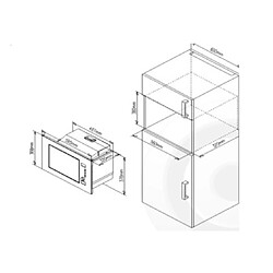 Rosieres Micro ondes Grill Encastrable MIC20GDFX