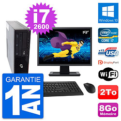 PC Fujitsu E910 DT Ecran 19" Intel i7-2600 RAM 8Go Disque 2To Windows 10 Wifi - Occasion