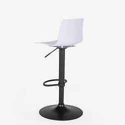 Acheter Tabouret bar de cuisine design noir mat réglable en hauteur Grand Soleil Imola Matt, Couleur: Blanc