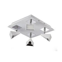 Luminaire Center Spot multiple Filippo Blanc mat, chrome poli