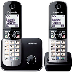 Téléphone sans fil duo dect noir/argent - kxtg6812 - PANASONIC