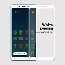 Protecteur écran en verre trempé 2.5D 9H complet couvrant la garde blanc pour votre Xiaomi Redmi 6A 