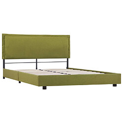 Avis vidaXL Cadre de lit sans matelas vert tissu 120x200 cm