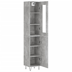 Acheter Maison Chic Buffet,Meuble de Rangement,commode pour salon,Cuisine Gris béton 34,5x34x180 cm Bois d'ingénierie -MN88079