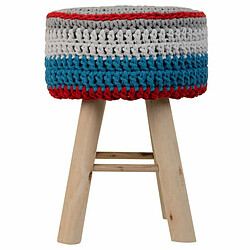 Avis Tabouret Alexandra House Living Bleu Bambou Pin Éponge Bois MDF 32 x 44 x 32 cm