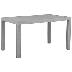 Beliani Table de jardin 140 x 80 cm Matériaux synthétiques Gris clair FOSSANO 