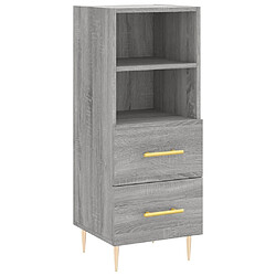 Maison Chic Buffet,Meuble de Rangement,commode pour salon,Cuisine Sonoma gris 34,5x34x90 cm Bois d'ingénierie -MN64397