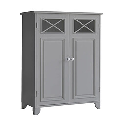 Teamson Home Salle De Bain Dawson Armoire Autoportante En Bois Gris EHF-6841G 