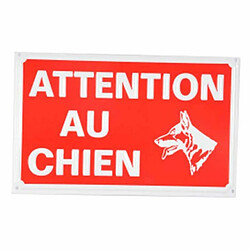 Paris Prix Plaque Décorative Attention au Chien 16cm Rouge