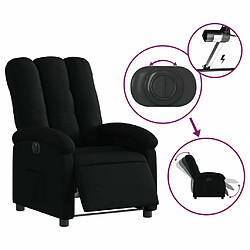 Maison Chic Fauteuil Relax pour salon, Fauteuil inclinable électrique Noir Tissu -GKD96832 pas cher