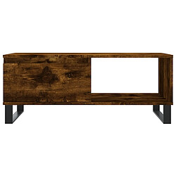 Maison Chic Table basse,Table Console Table d'appoint, Table pour salon Chêne fumé 90x50x36,5 cm Bois d'ingénierie -MN45613 pas cher