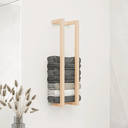 Maison Chic Porte-serviette mural,Étagère pour serviettes,Barre porte-serviett pour salle de bain 23x18x90 cm Bois de pin massif -GKD59824