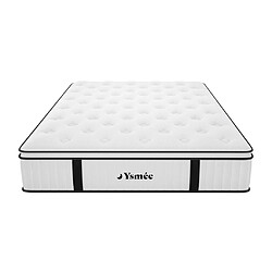 Acheter Vente-Unique Ensemble 180 x 200 cm sommier coffre naturel clair + matelas ressorts ensachés surmatelas intégré ép.28cm - AMERICAN DREAM de YSMÉE