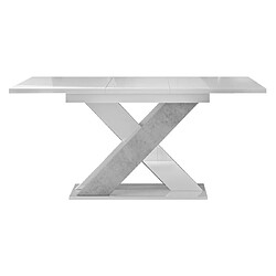 Acheter Bestmobilier Tosca - table à manger extensible - blanc et effet béton - 4 à 6 personnes