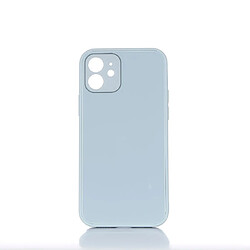 WE Coque de protection GLASS APPLE IPHONE 12 Gris: Effet vernis contour mat anti-chocs anti-rayures - rigide