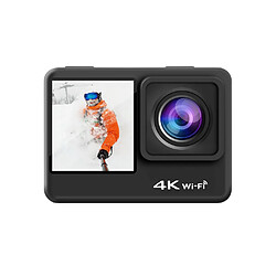 Acheter Yonis Caméra Sport 4K Double Écran Anti-Tremblement WiFi Étanche Angle Large Noir