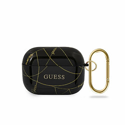 Guess Maroquinerie Guess GUACAPTPUCHBK Gold Chain Collection Étui de Protection pour AirPods Pro Noir 